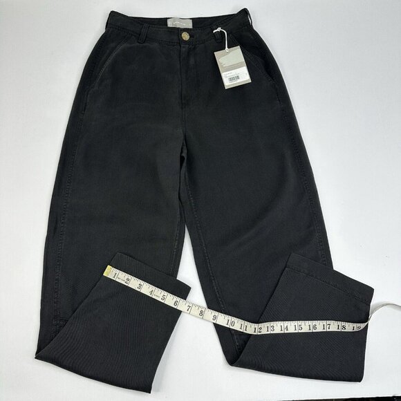 Everlane Women’s‎ NWT Muted Black The Tencel Relaxed Chino Pant 0/W28/L28.5 - Picture 12 of 13